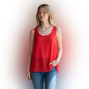 Notations Vibrant Red Tank Top